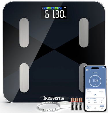 Smart Body Composition Scale with 6 On-Screen Indicators & 20 Metrics - GBEVA28i - Black